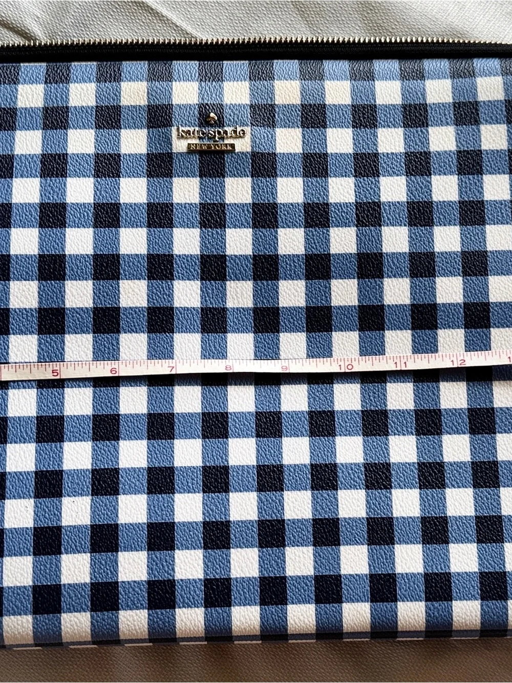 kate spade Navy and White Gingham Laptop Sleeve